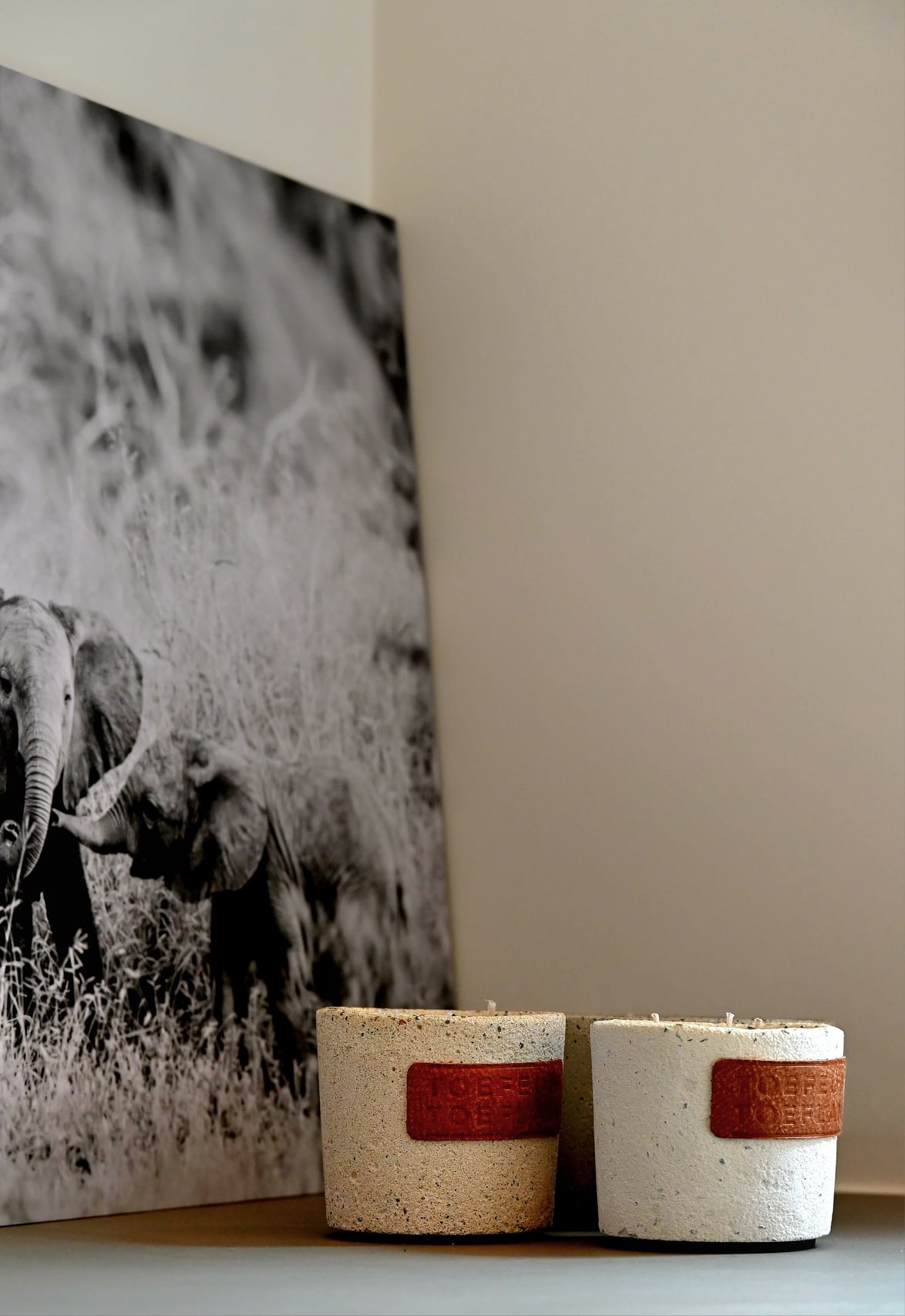 Brut Kaars XS - beton texture